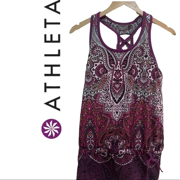 Athleta Other - ATHLETA Tankini Swim Tank Top Full Support Purple Floral swimsuit beach summer